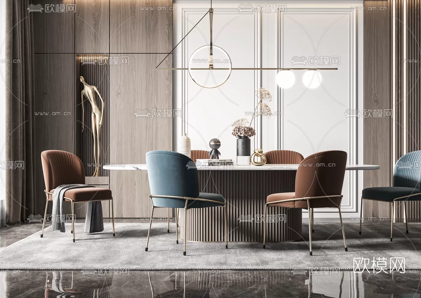 Dining Room 3D Scenes – 0989 Dining Room 3D Scenes – 0989