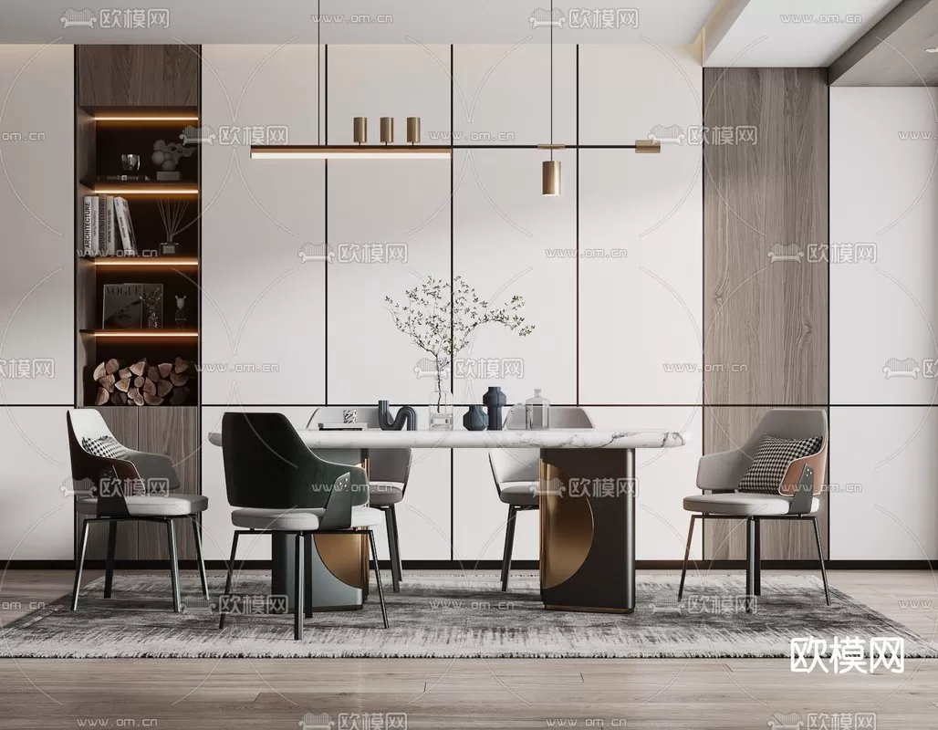 Dining Room 3D Scenes – 0992 Dining Room 3D Scenes – 0992