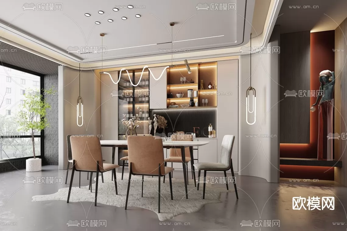 Dining Room 3D Scenes – 0993 Dining Room 3D Scenes – 0993