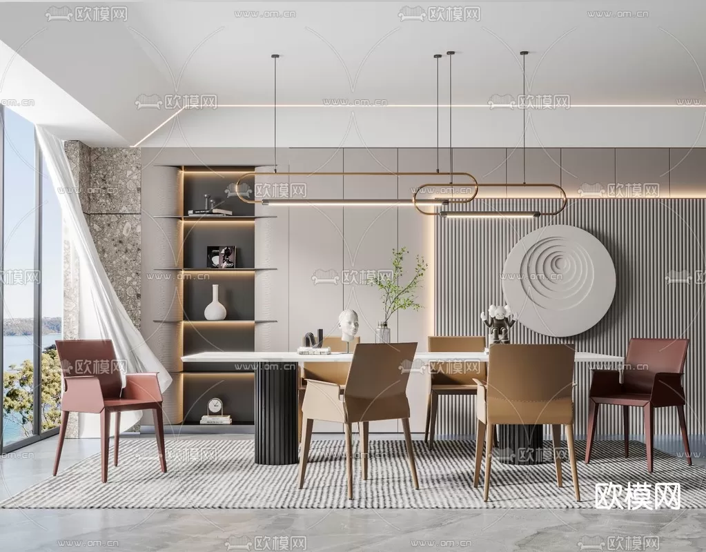 Dining Room 3D Scenes – 0996 Dining Room 3D Scenes – 0996