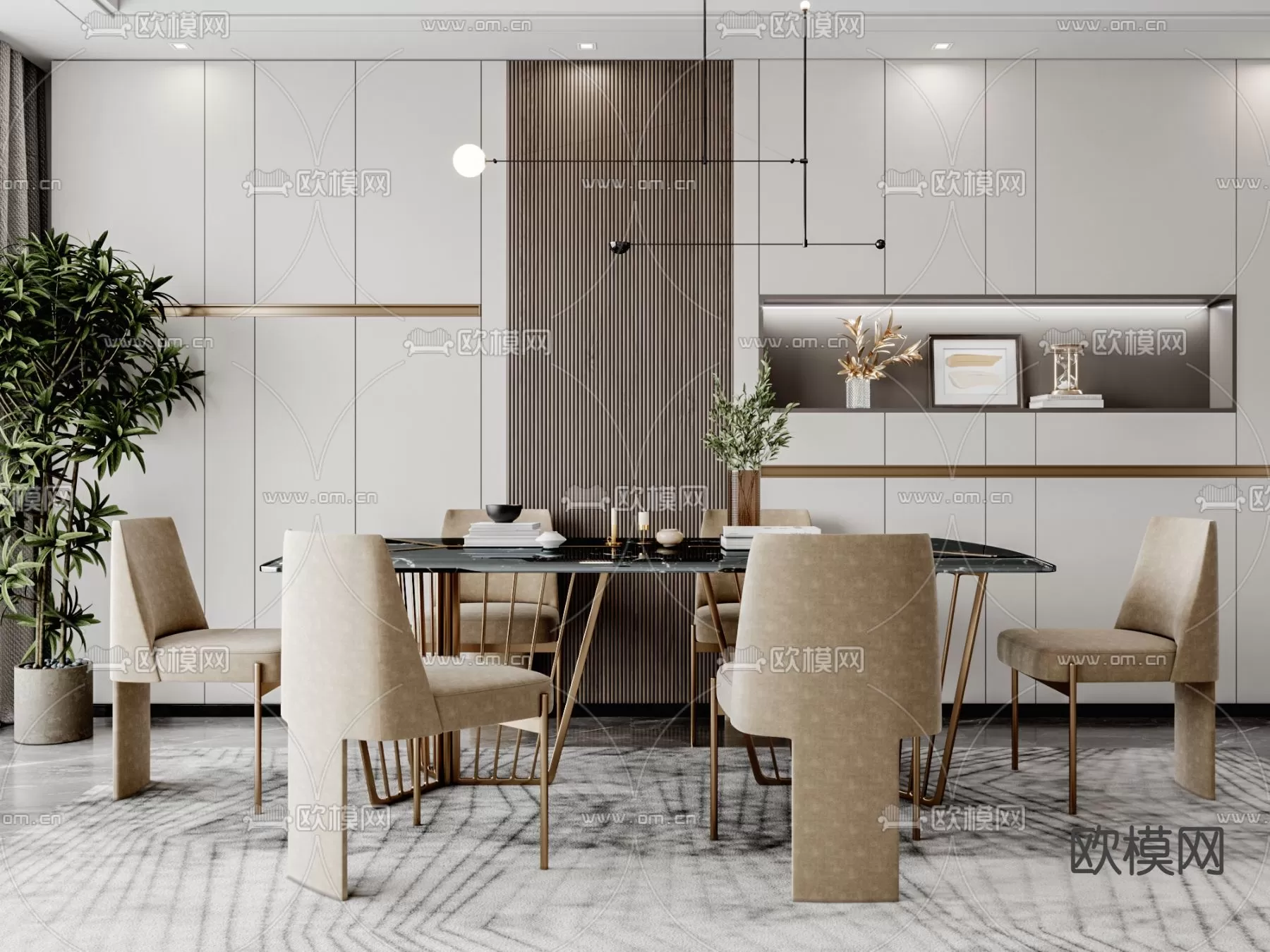 Dining Room 3D Scenes – 1003 Dining Room 3D Scenes – 1003