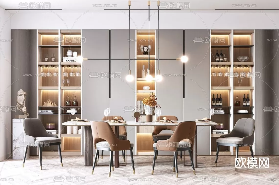 Dining Room 3D Scenes – 1007 Dining Room 3D Scenes – 1007