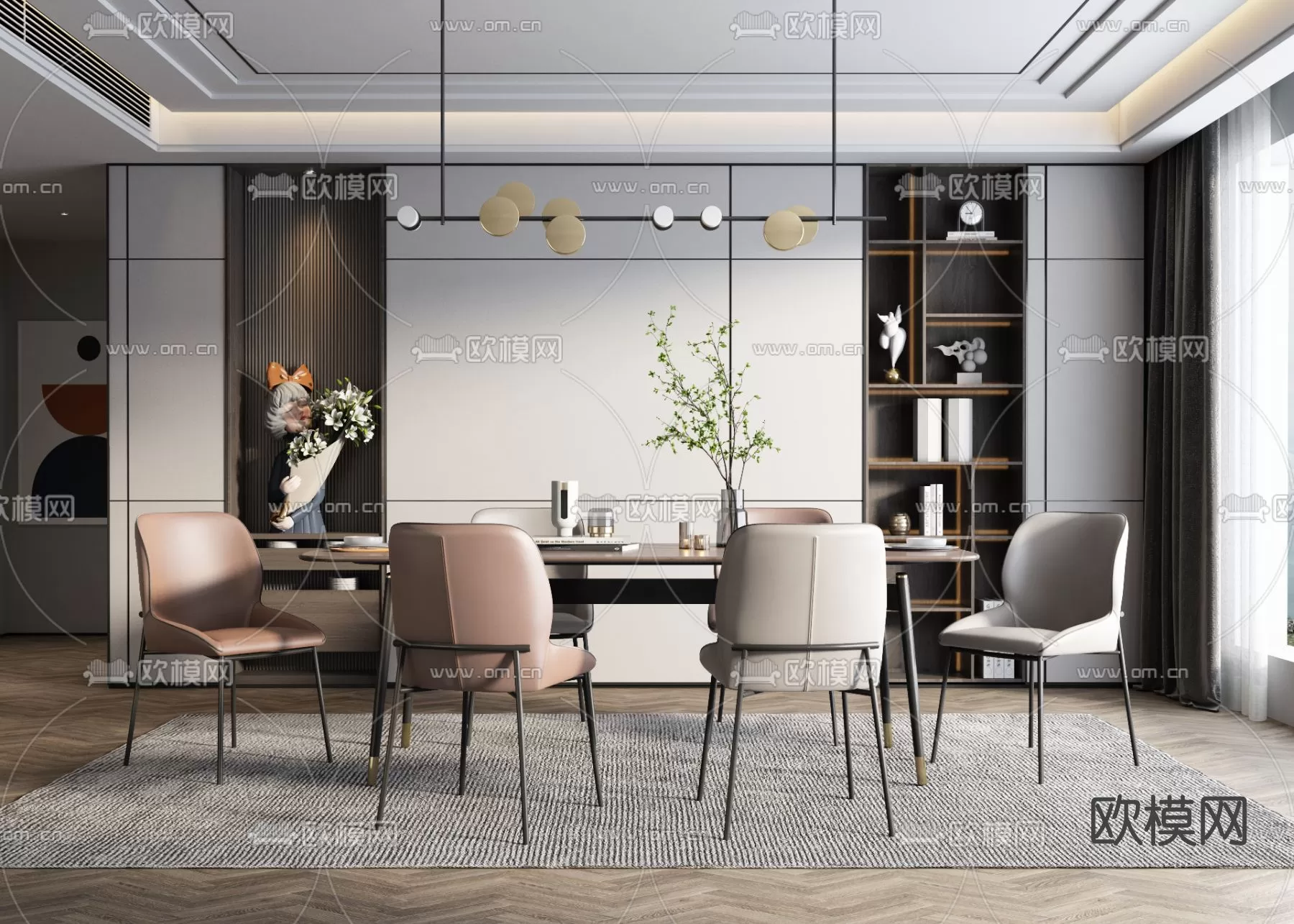 Dining Room 3D Scenes – 1009 Dining Room 3D Scenes – 1009