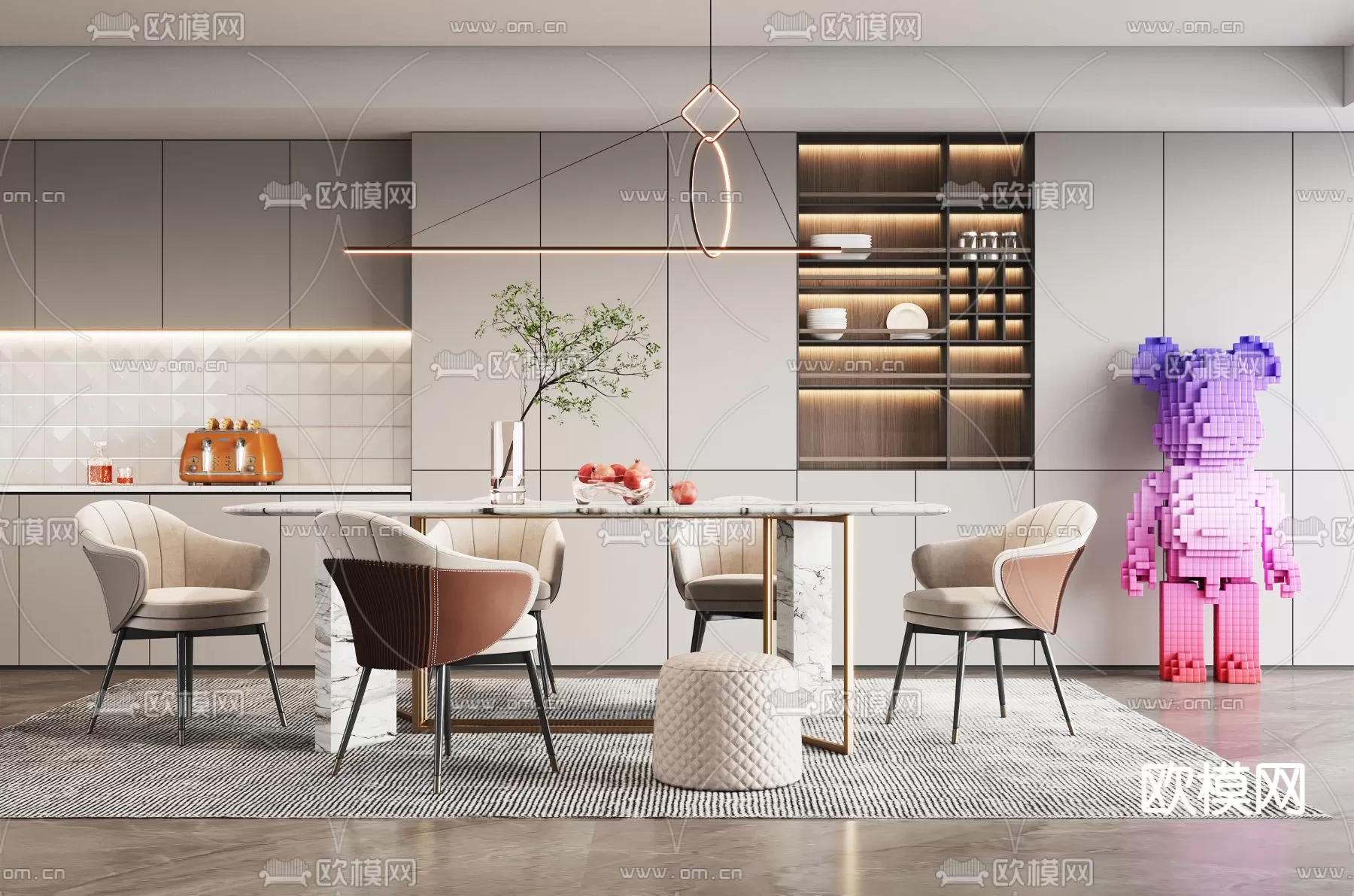 Dining Room 3D Scenes – 1011 Dining Room 3D Scenes – 1011