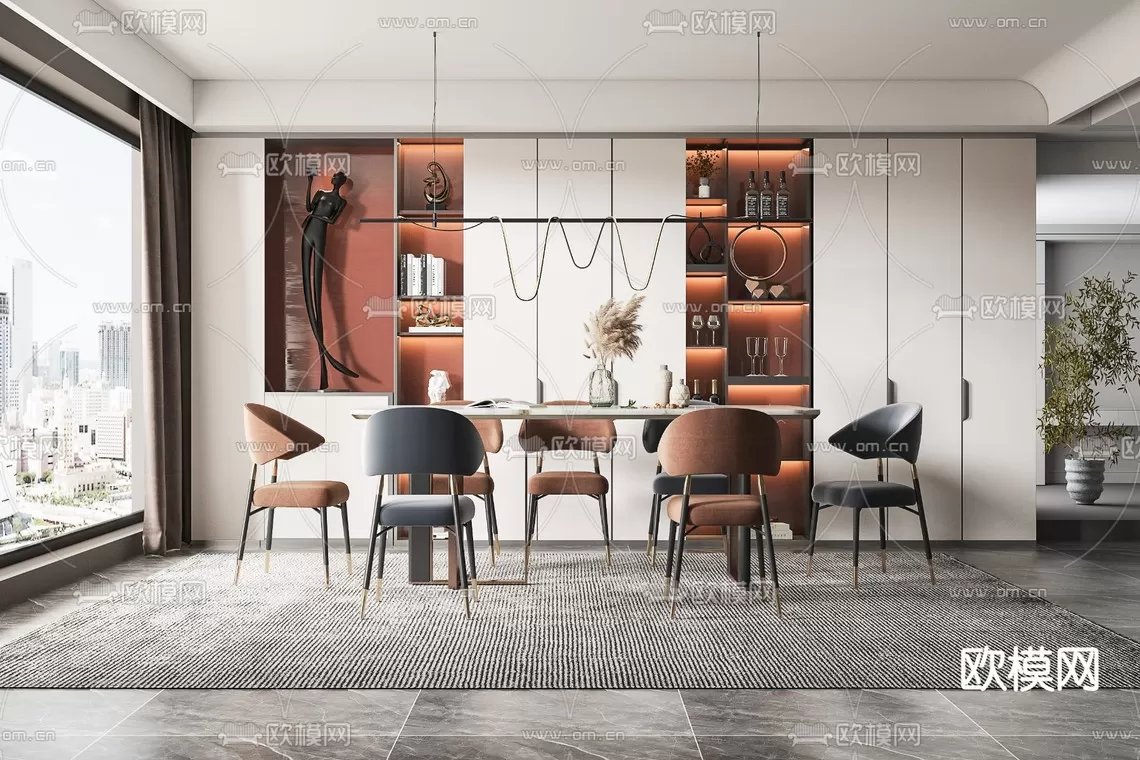 Dining Room 3D Scenes – 1012 Dining Room 3D Scenes – 1012