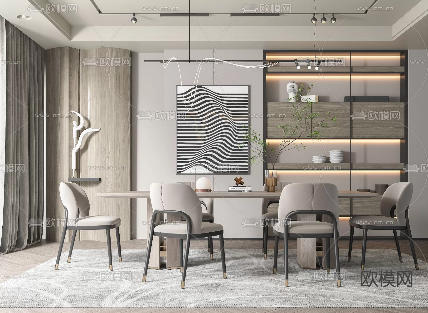 Dining Room 3D Scenes – 1018 Dining Room 3D Scenes – 1018