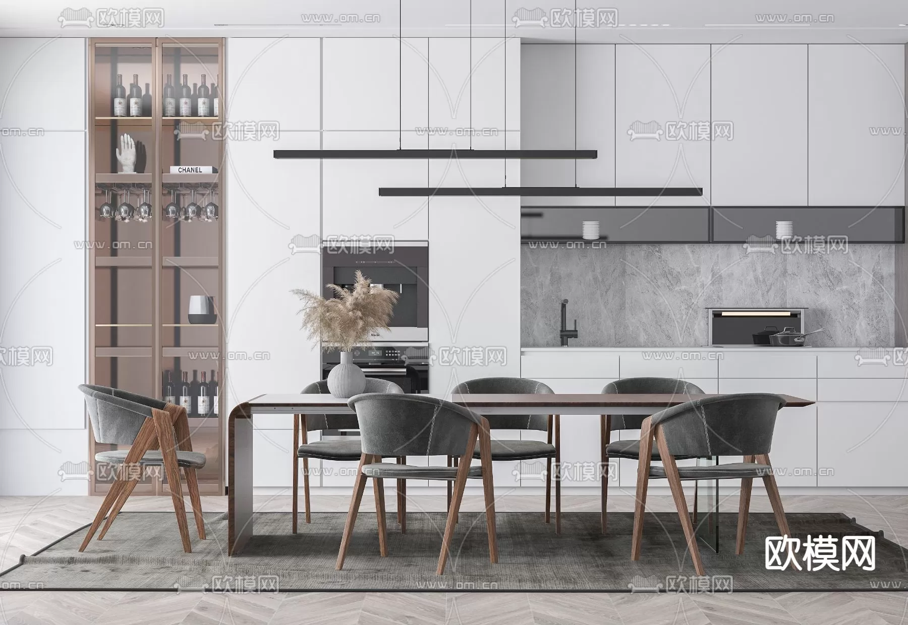 Dining Room 3D Scenes – 1019 Dining Room 3D Scenes – 1019