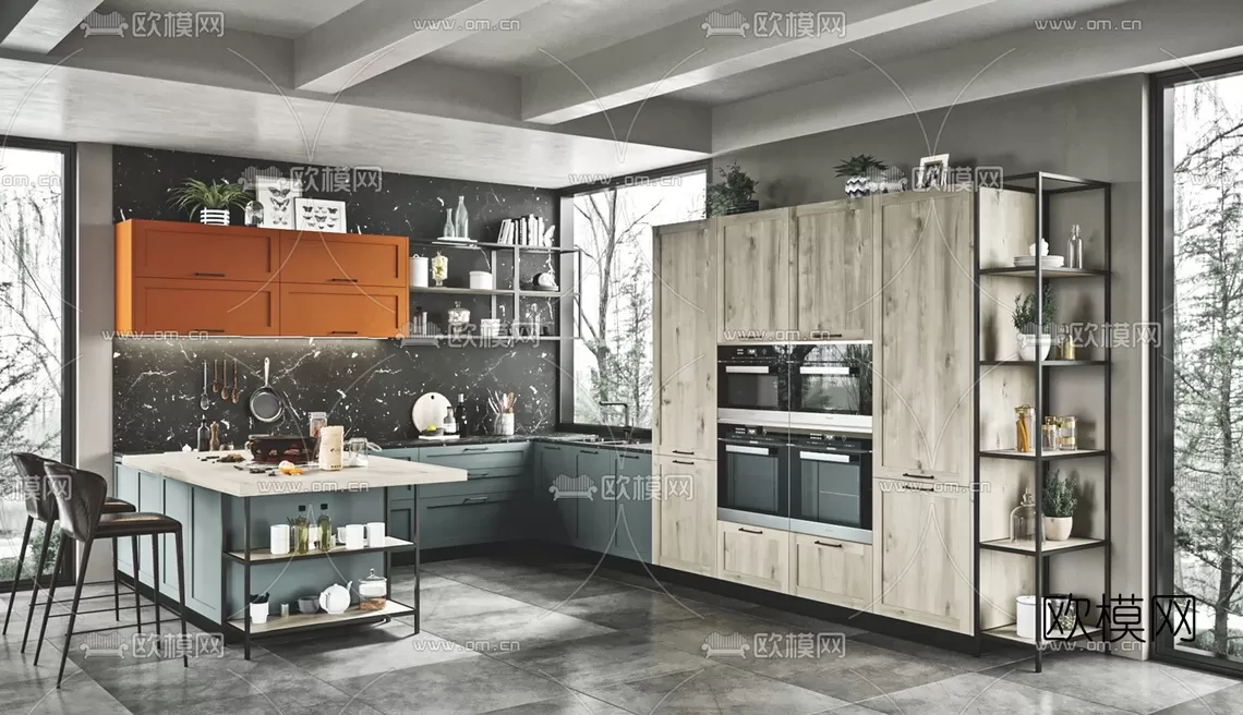 Kitchen 3D Scenes – 1046