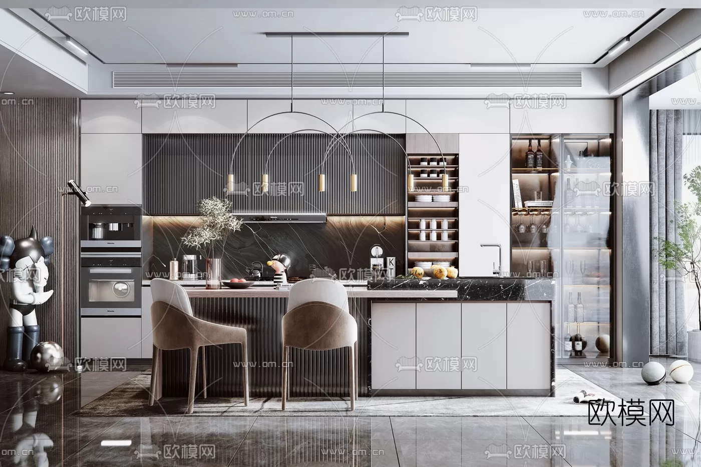 Kitchen 3D Scenes – 1056