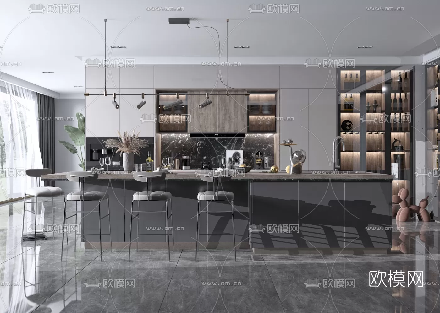 Kitchen 3D Scenes – 1058