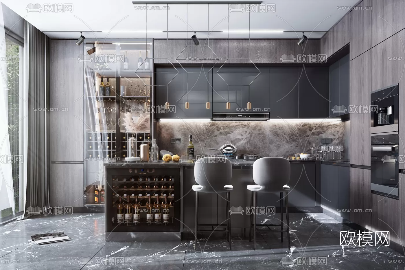 Kitchen 3D Scenes – 1068