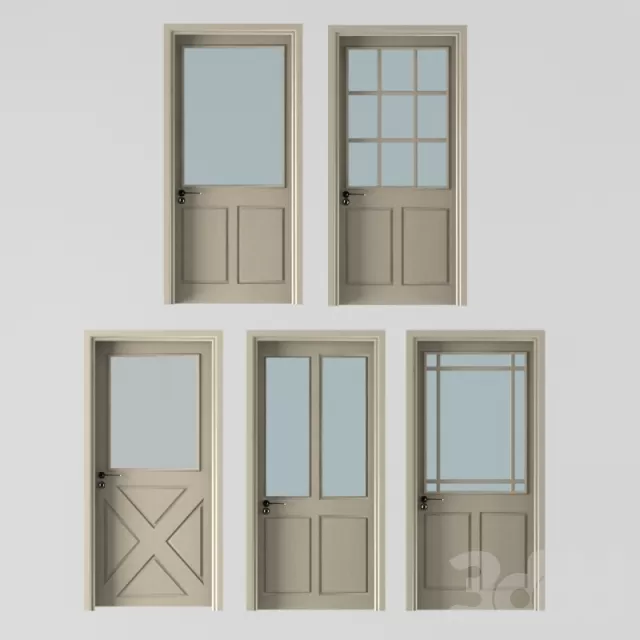 5 interior doors beige color – 204855 5 interior doors beige color – 204855