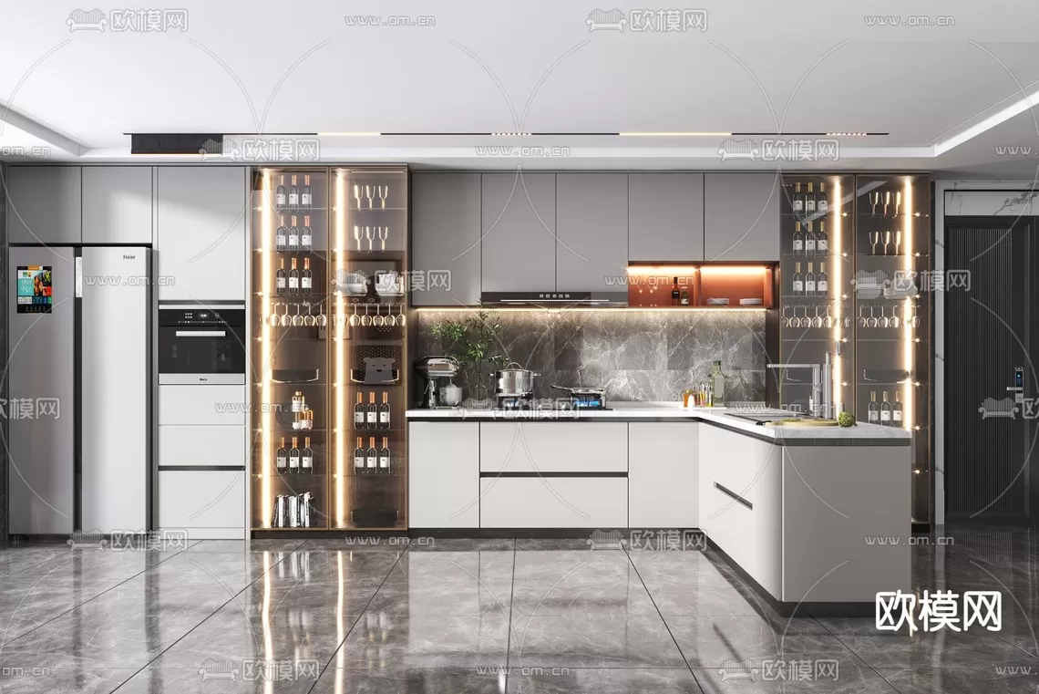 Kitchen 3D Scenes – 1075