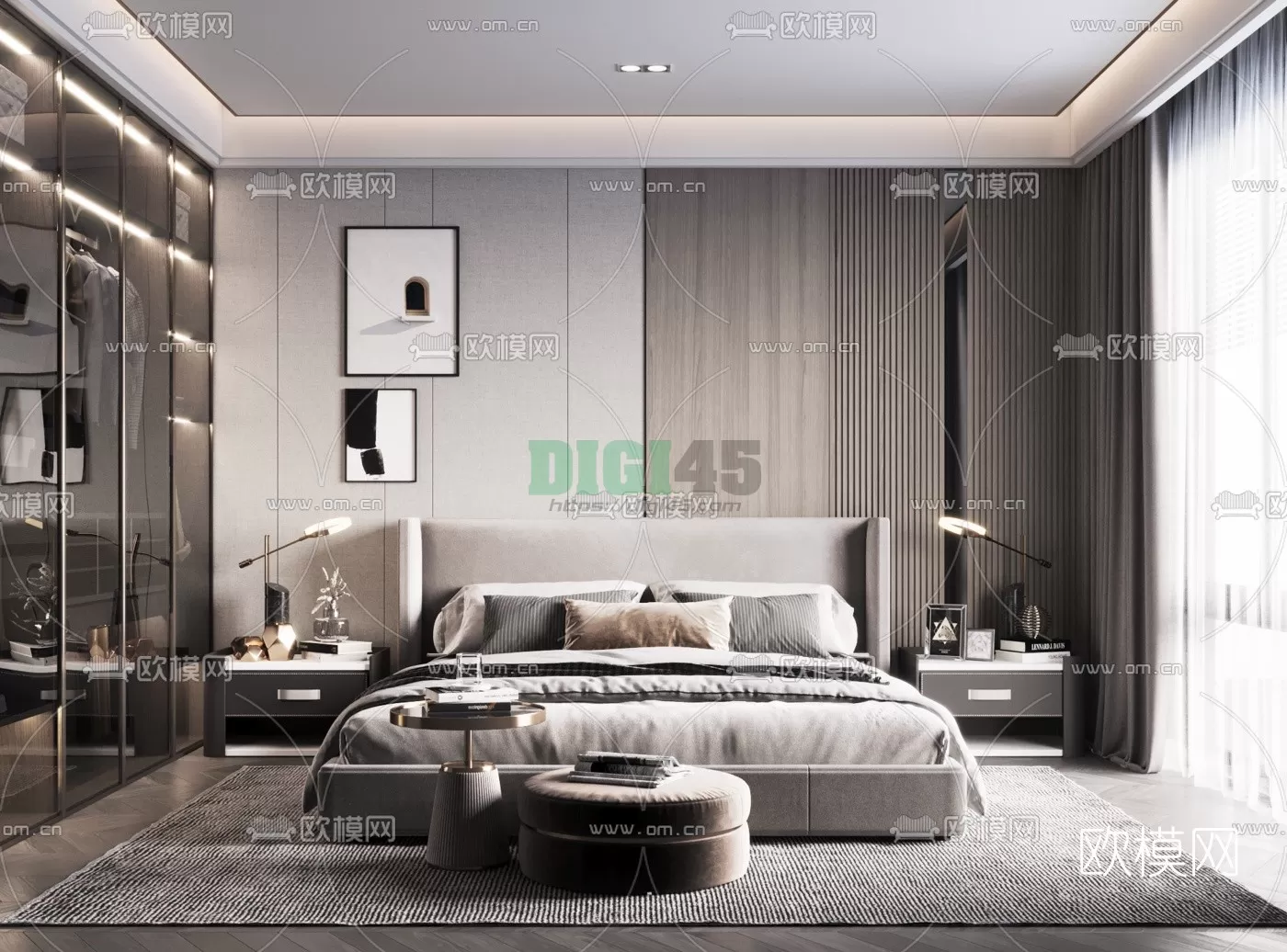 Bedroom 3D Scenes – 1087 Bedroom 3D Scenes – 1087