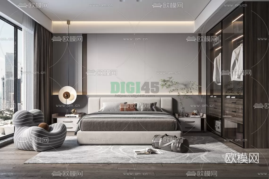 Bedroom 3D Scenes – 1091 Bedroom 3D Scenes – 1091