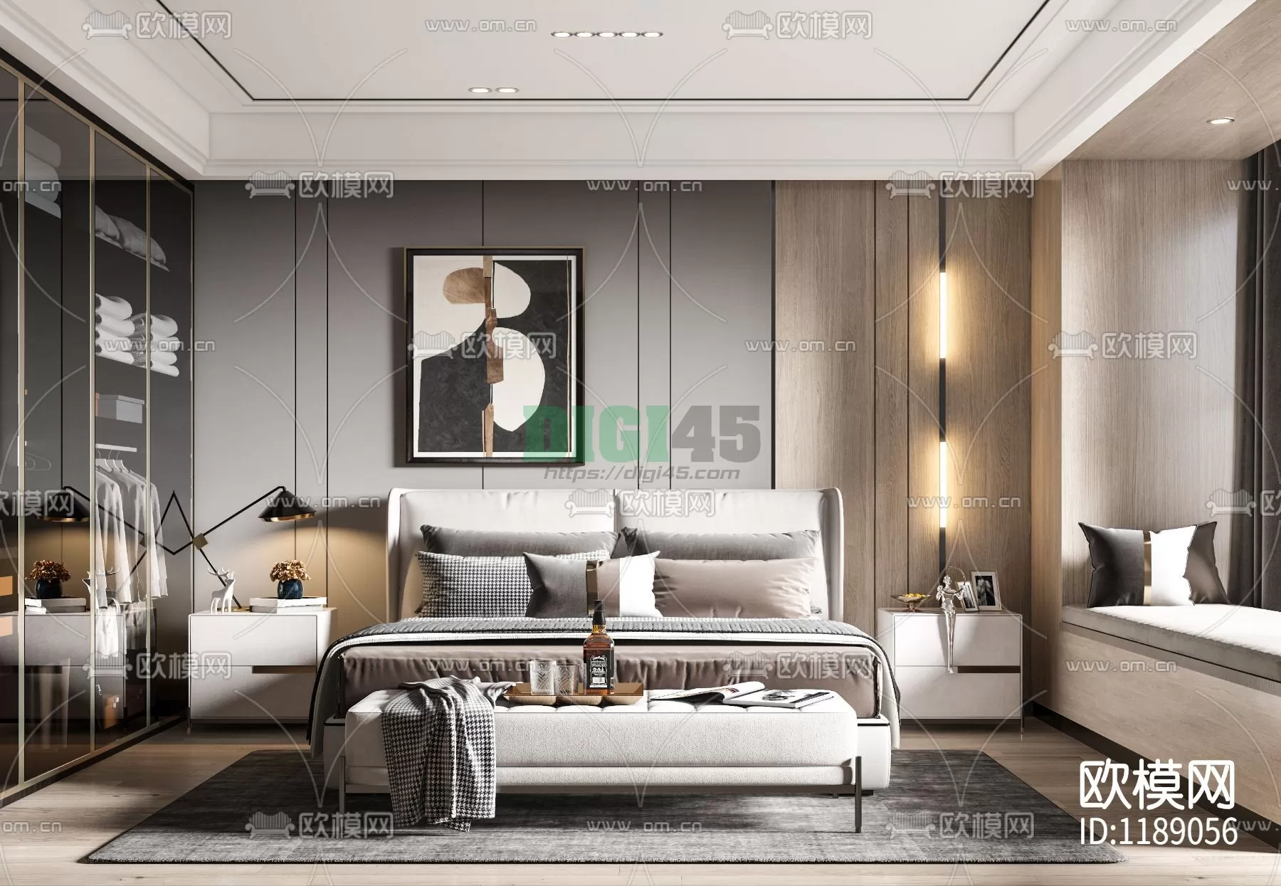 Bedroom 3D Scenes – 1119 Bedroom 3D Scenes – 1119