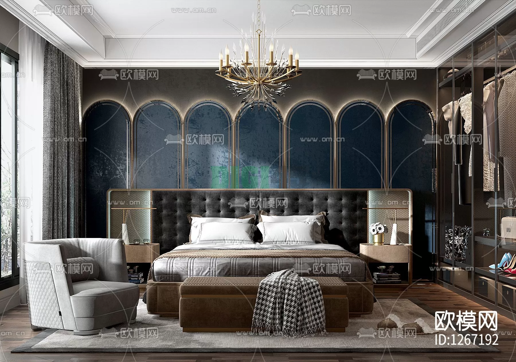 Bedroom 3D Scenes – 1129 Bedroom 3D Scenes – 1129