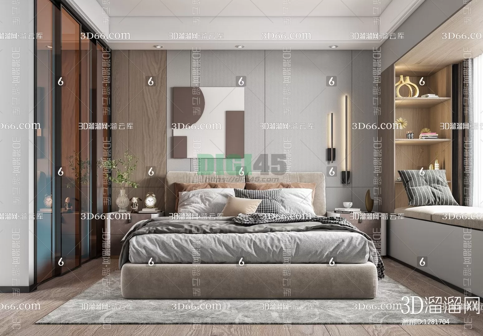 Bedroom 3D Scenes – 1132 Bedroom 3D Scenes – 1132