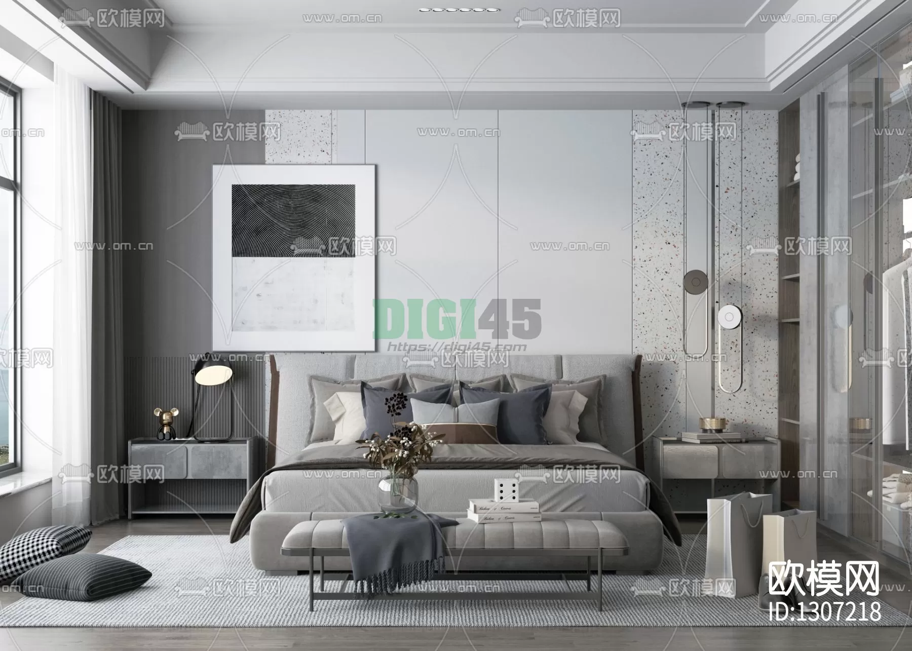 Bedroom 3D Scenes – 1145 Bedroom 3D Scenes – 1145