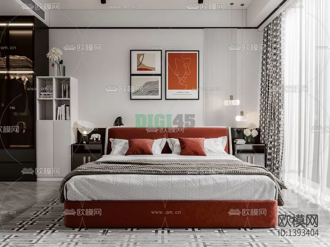 Bedroom 3D Scenes – 1153 Bedroom 3D Scenes – 1153