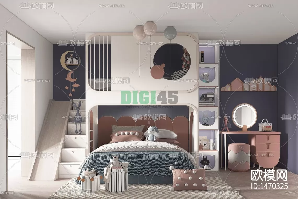 Children Room 3D Scenes – 1213 Children Room 3D Scenes – 1213