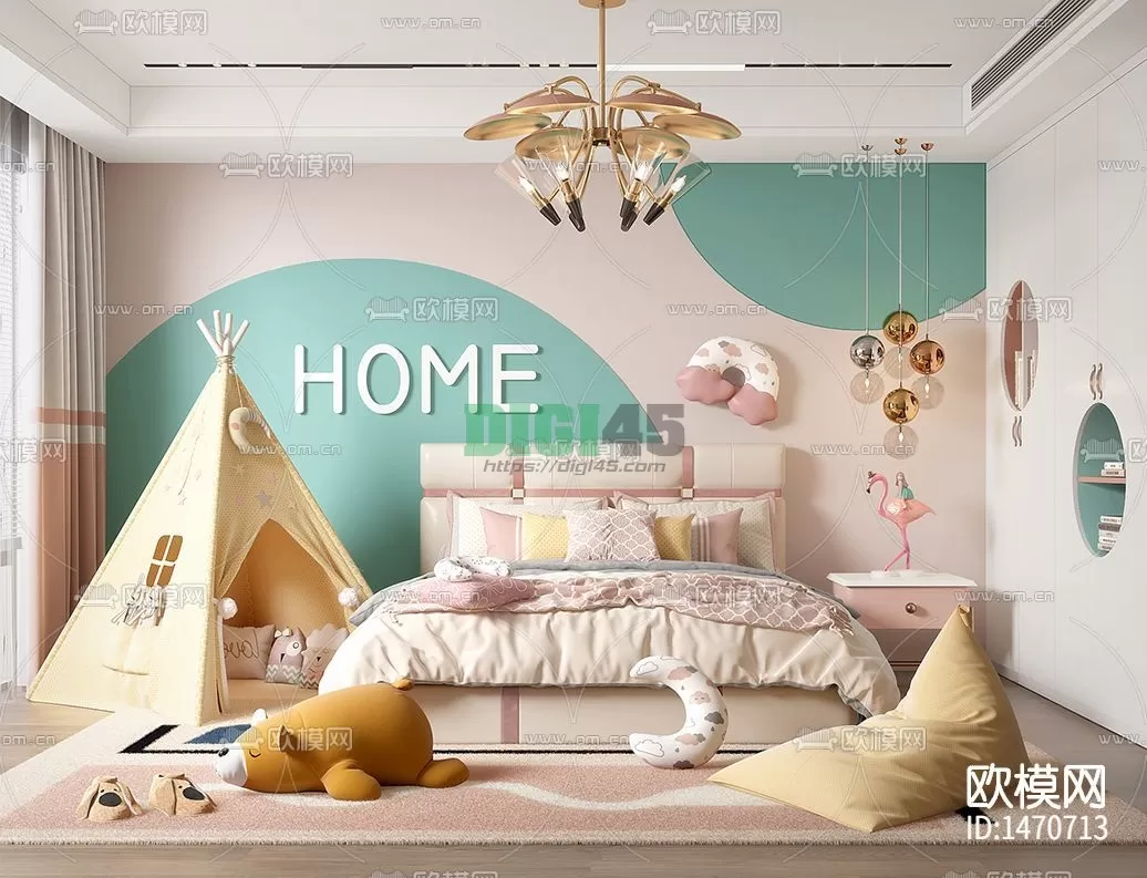 Children Room 3D Scenes – 1214 Children Room 3D Scenes – 1214