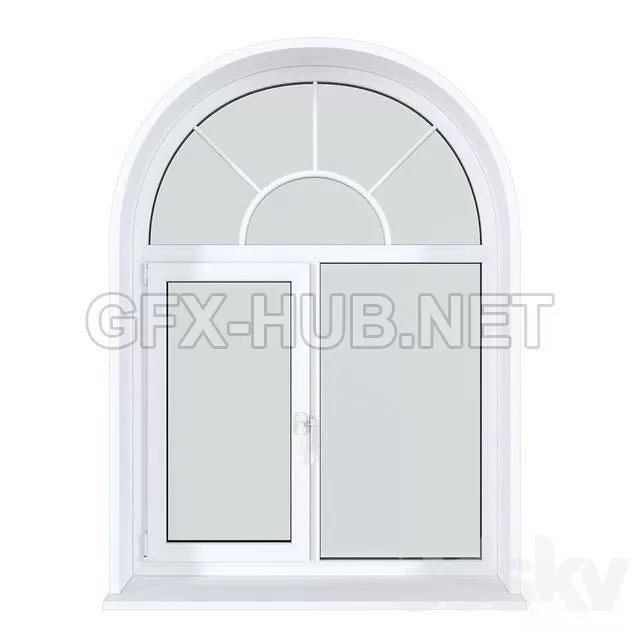 A set of arched plastic windows 18 – 204905 A set of arched plastic windows 18 – 204905