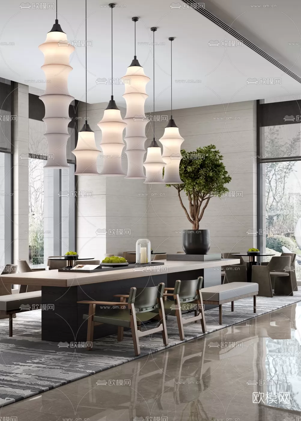 Sale Office 3D Scenes – 1529