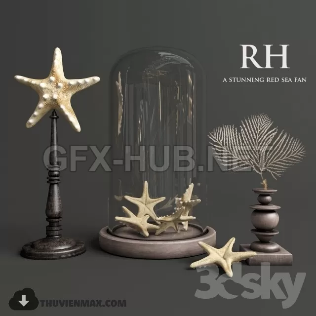 A stunning red sea fan Restoration Hardware – 204951