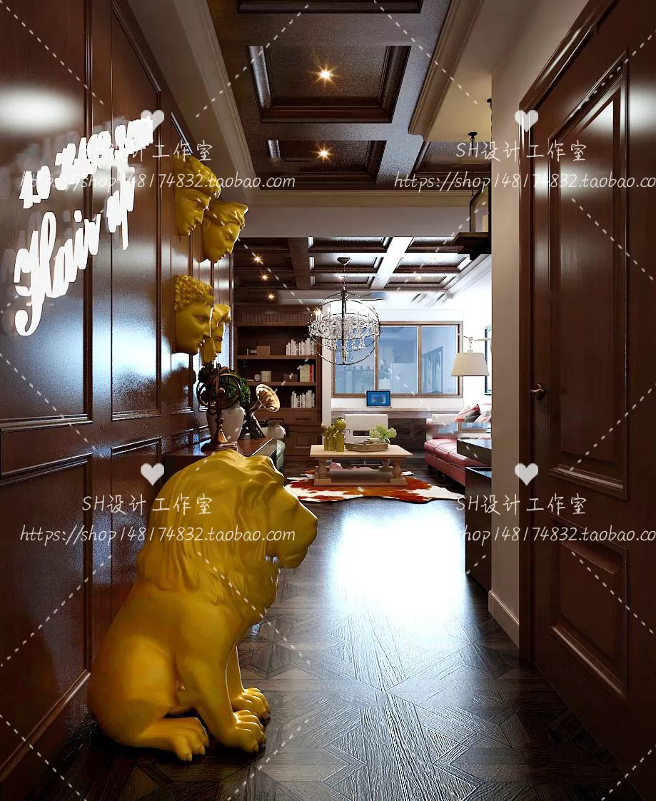 BARBER SHOP 3D SCENES – VRAY RENDER – 04