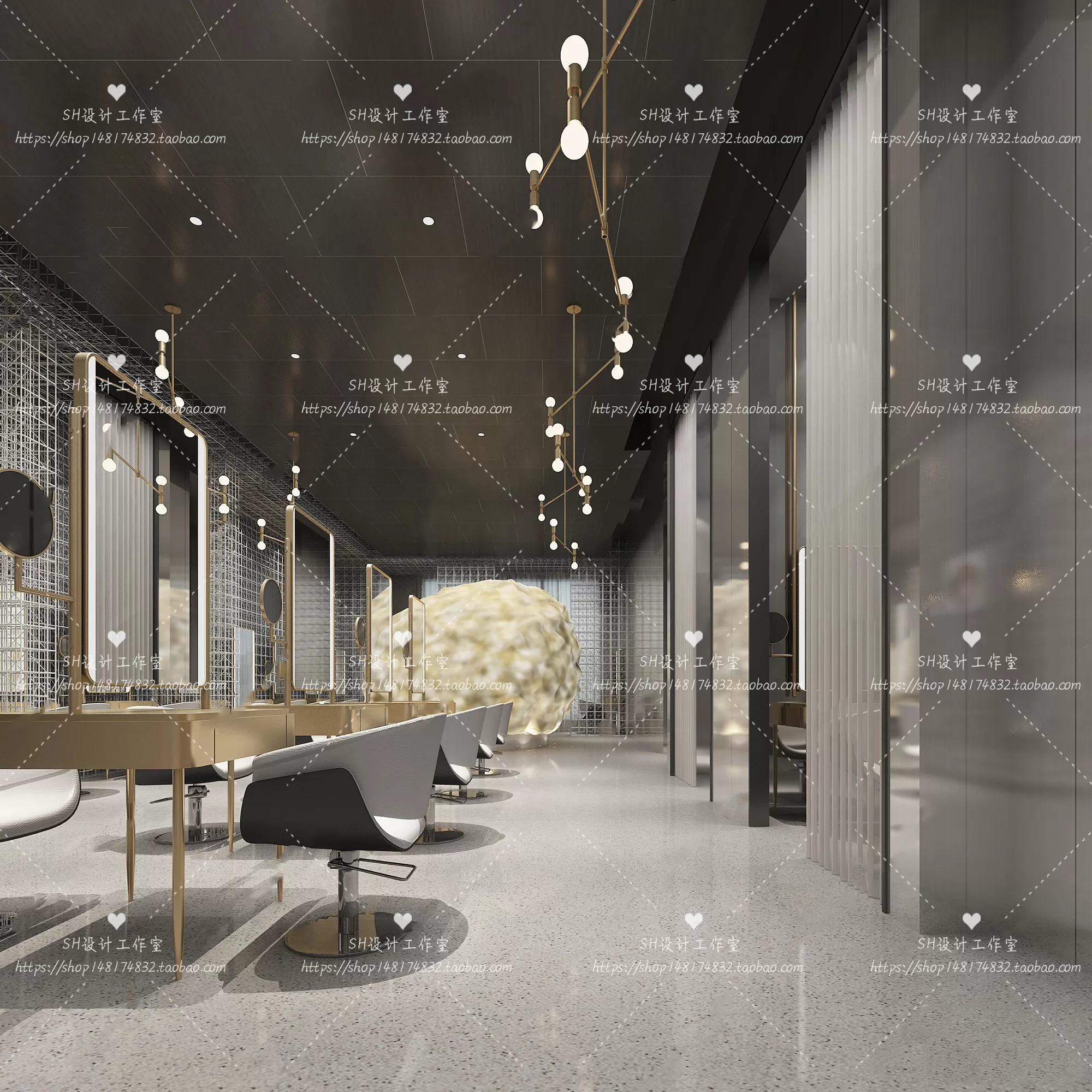 BARBER SHOP 3D SCENES – VRAY RENDER – 06