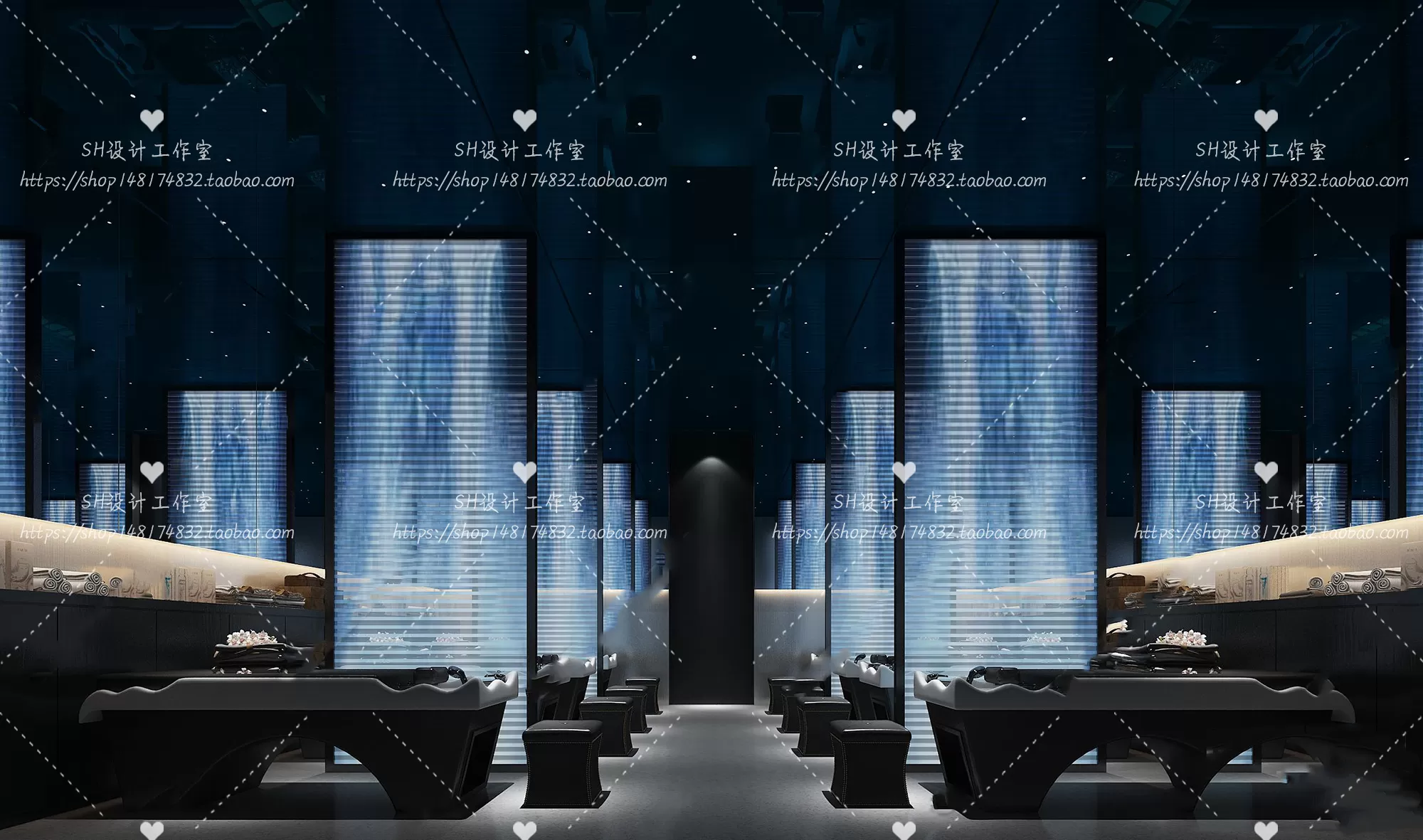 BARBER SHOP 3D SCENES – VRAY RENDER – 08