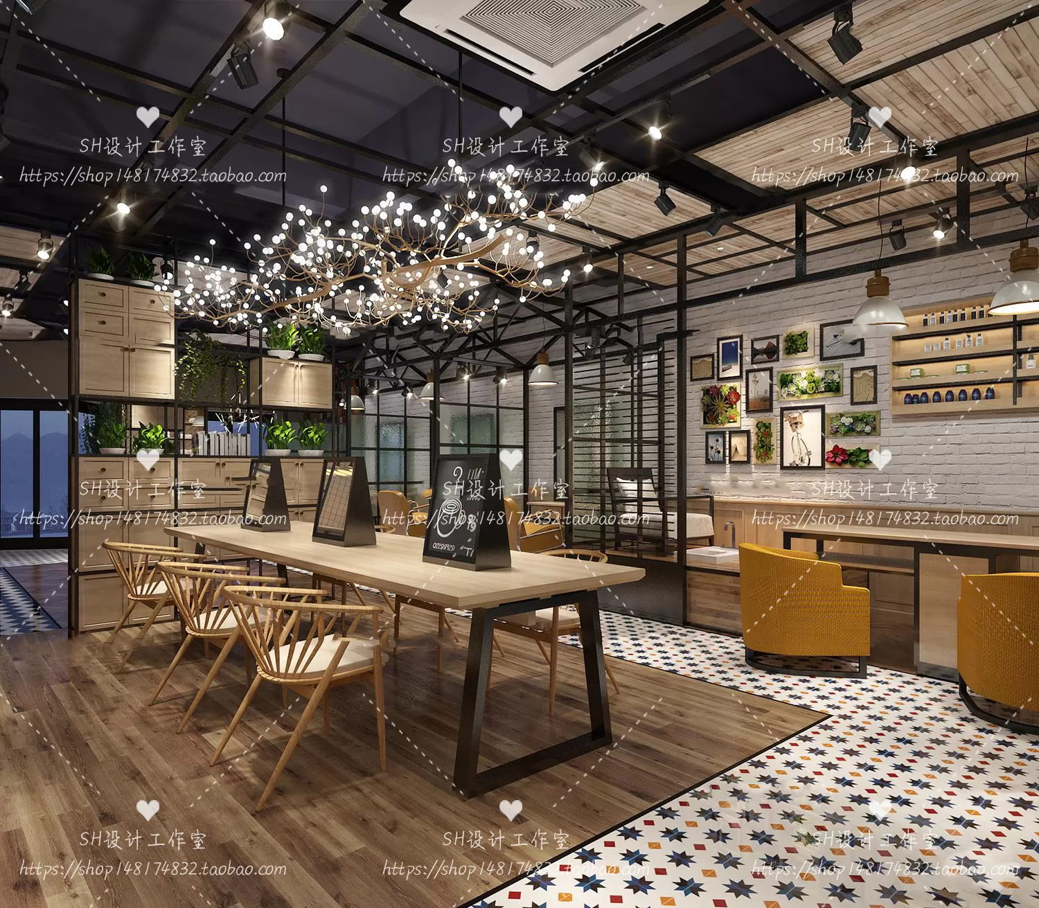 BARBER SHOP 3D SCENES – VRAY RENDER – 16