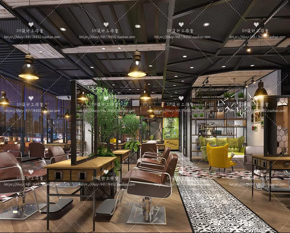 BARBER SHOP 3D SCENES – VRAY RENDER – 17