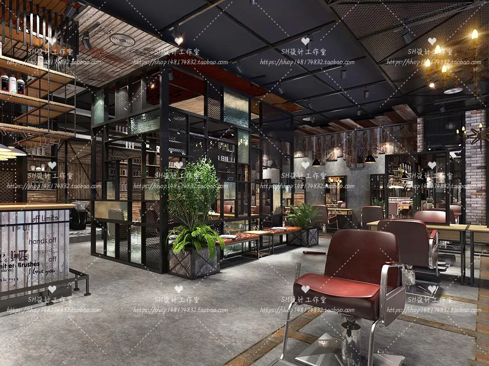 BARBER SHOP 3D SCENES – VRAY RENDER – 18