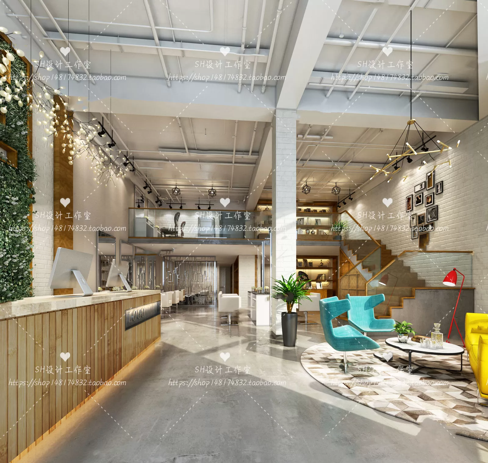 BARBER SHOP 3D SCENES – VRAY RENDER – 24