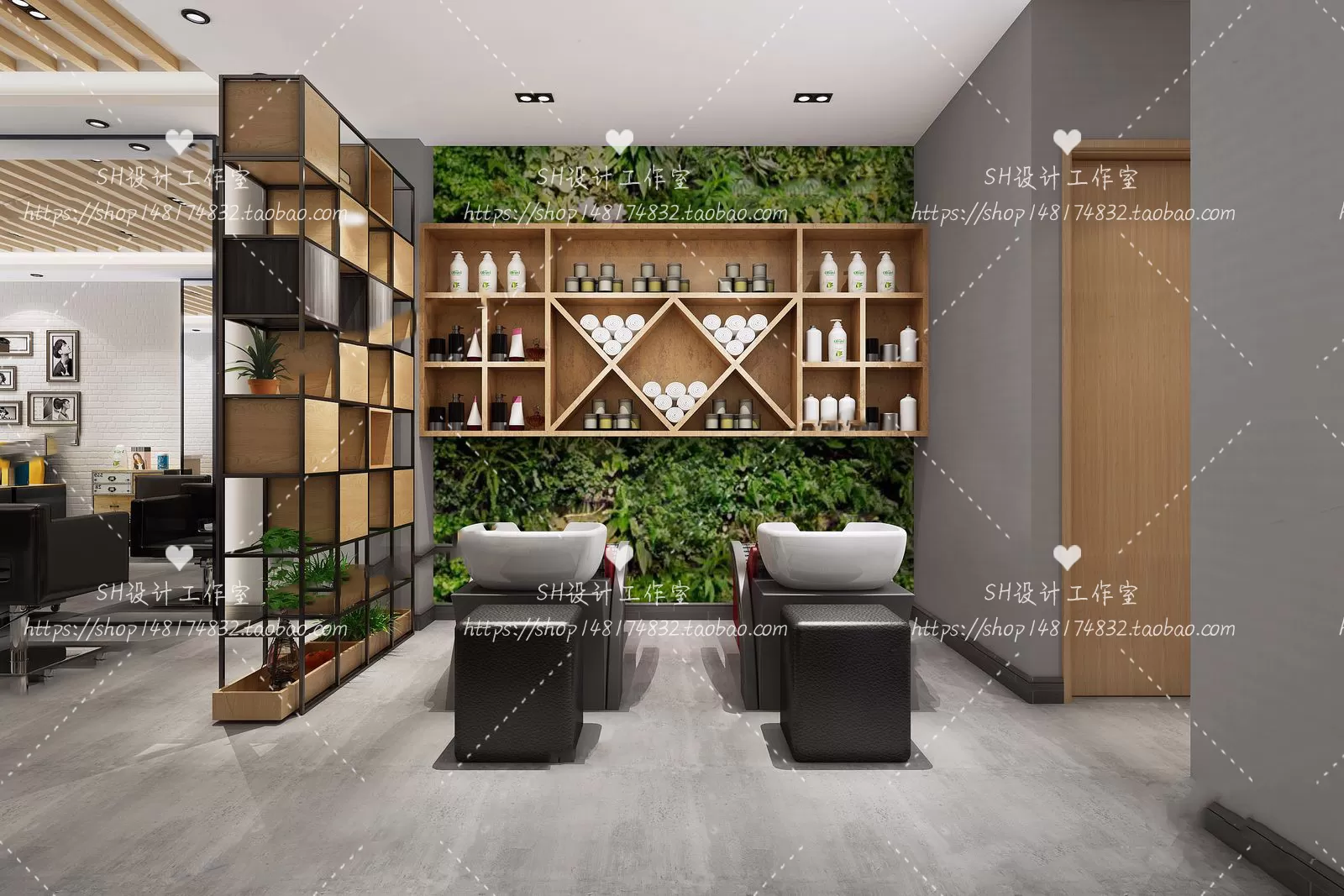 BARBER SHOP 3D SCENES – VRAY RENDER – 28