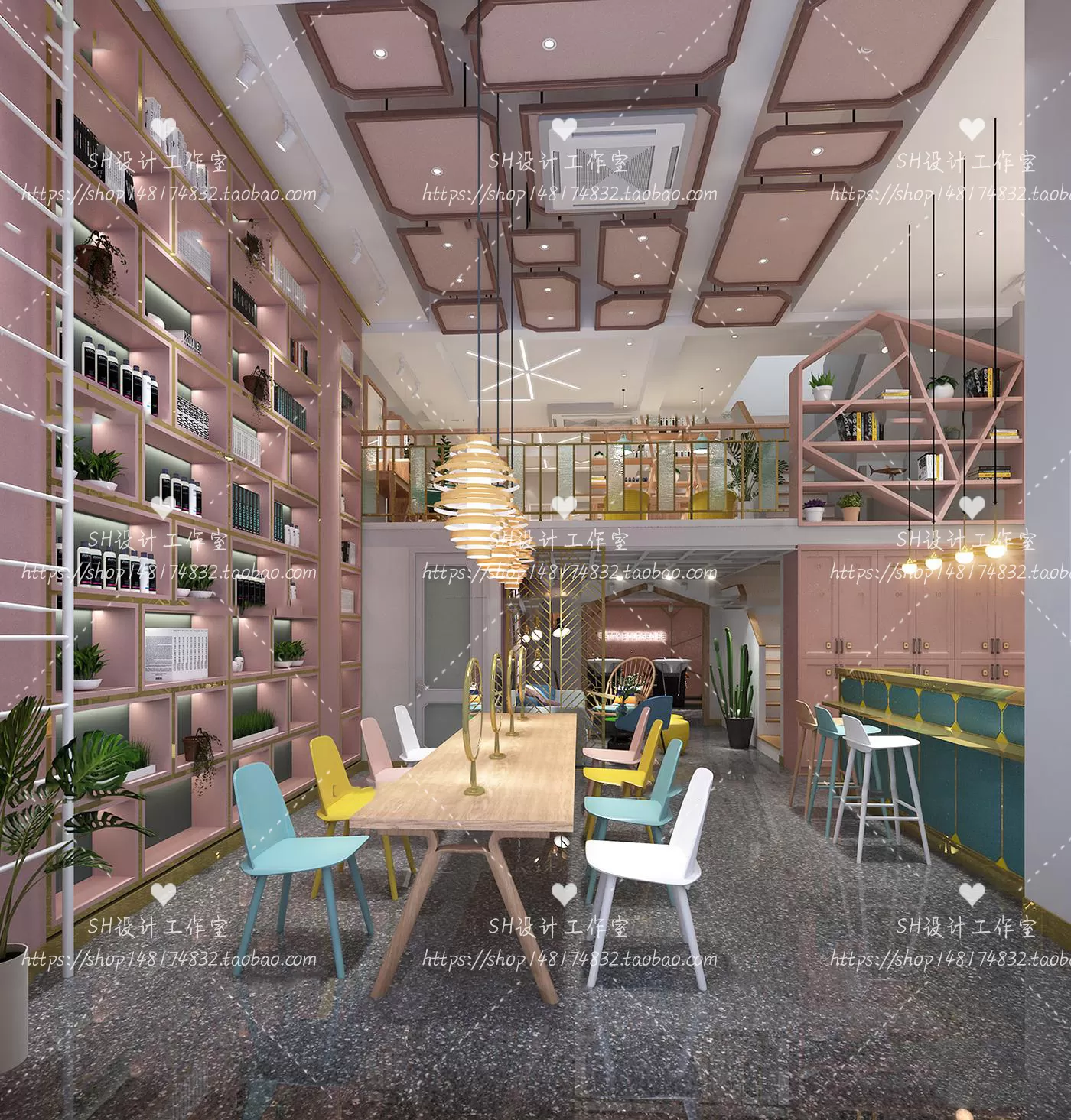 BARBER SHOP 3D SCENES – VRAY RENDER – 29