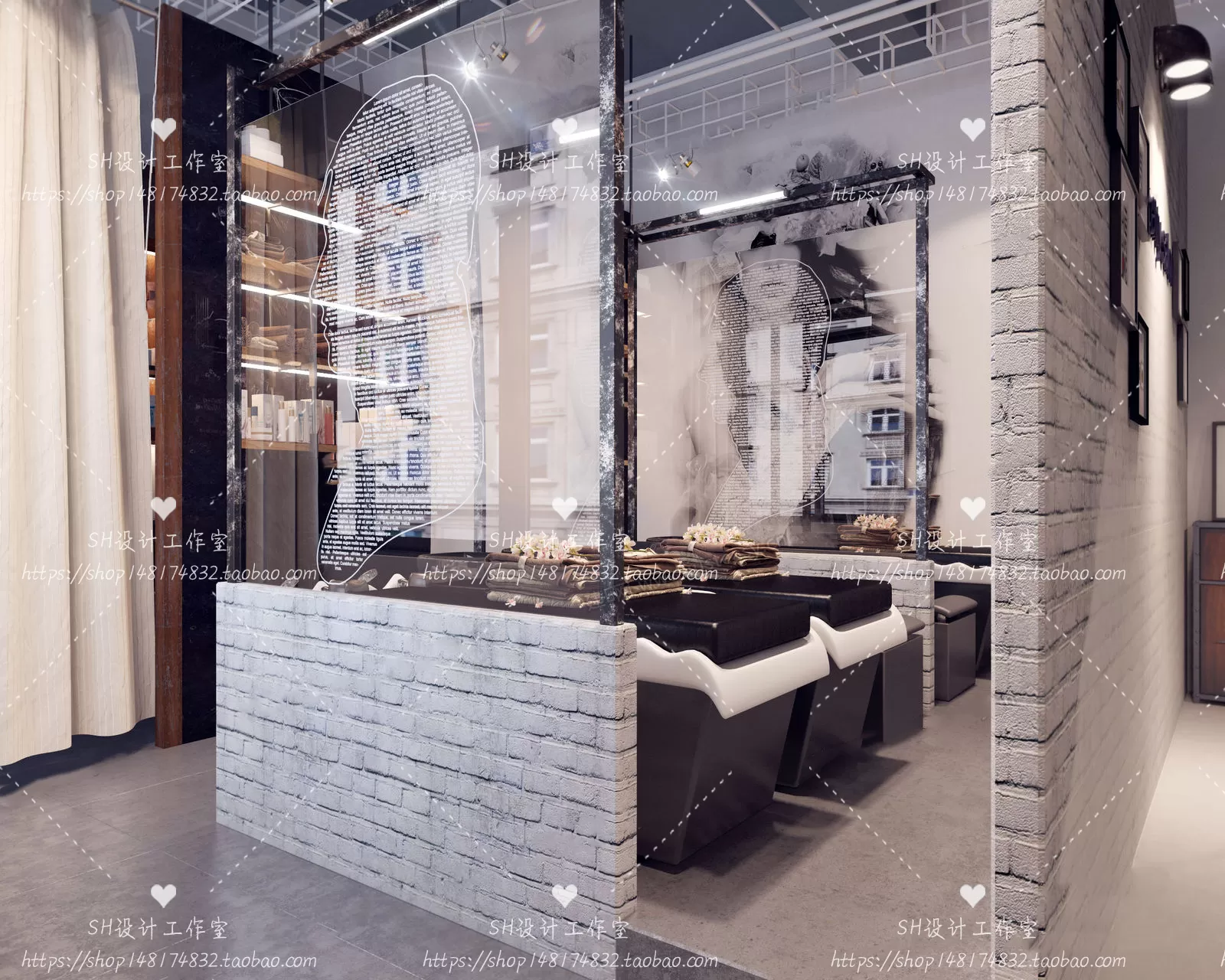 BARBER SHOP 3D SCENES – VRAY RENDER – 36