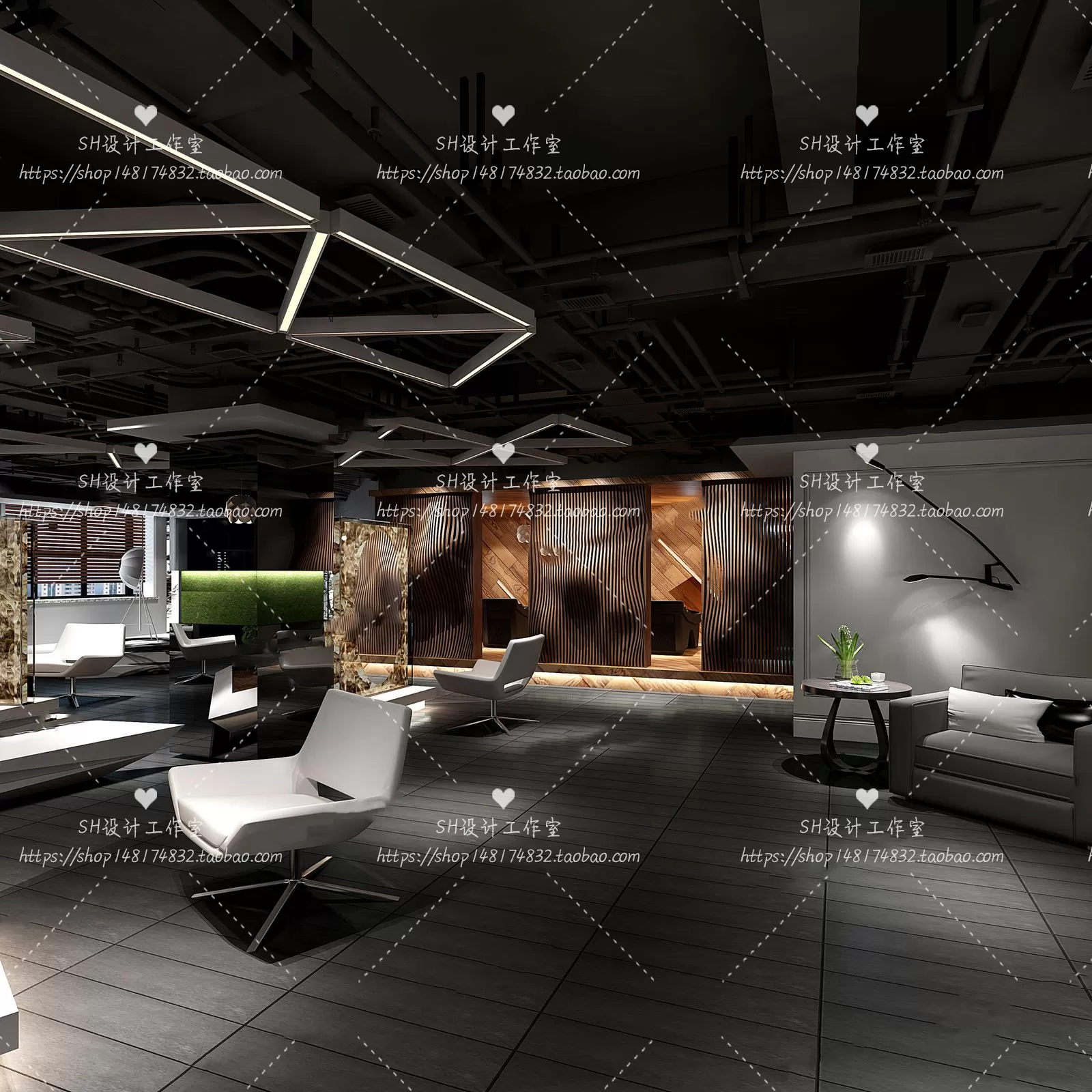 BARBER SHOP 3D SCENES – VRAY RENDER – 44