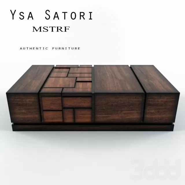 ABACI MODERN ABSTRACT WALNUT COFFEE TABLE – 204981