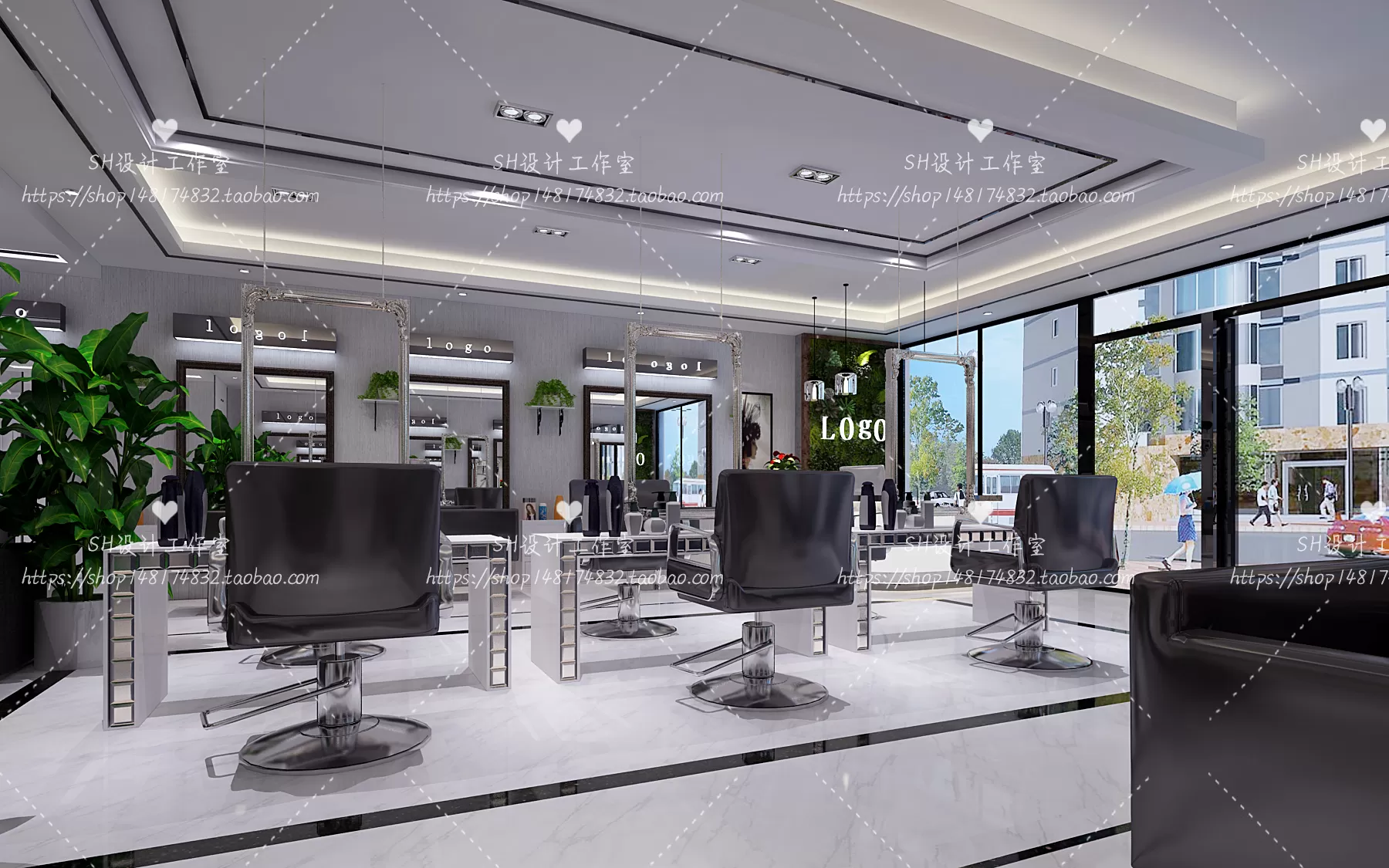 BARBER SHOP 3D SCENES – VRAY RENDER – 53