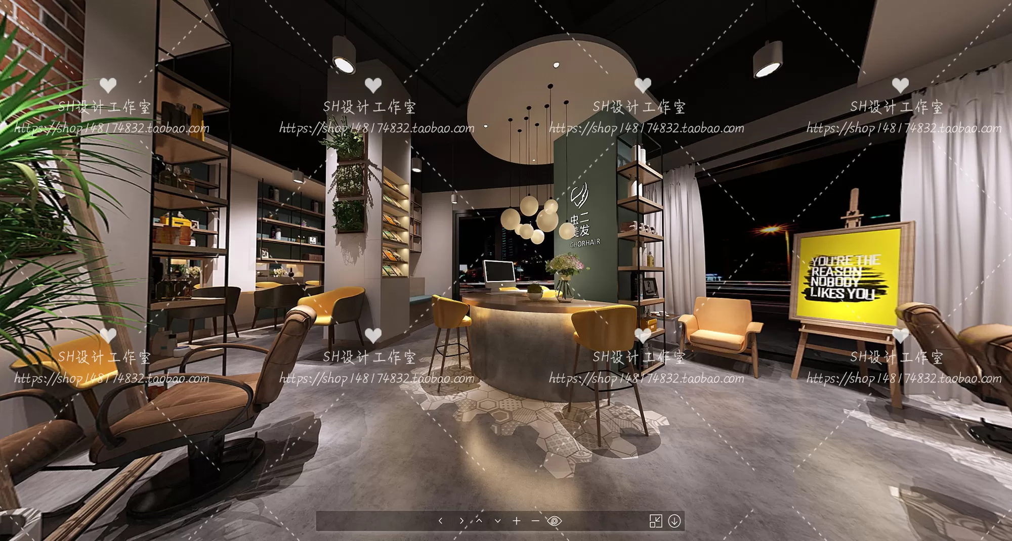 BARBER SHOP 3D SCENES – VRAY RENDER – 69