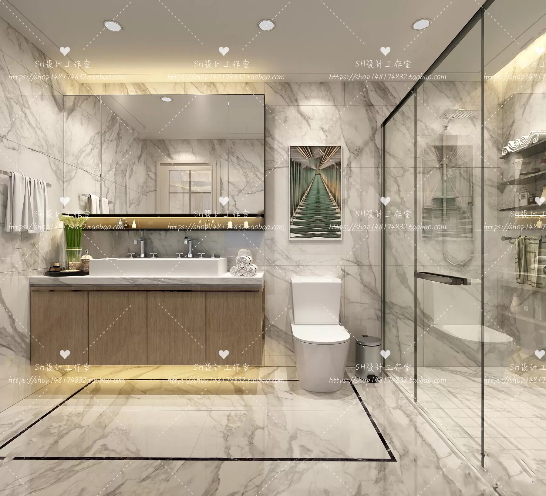BATHROOM 3D SCENES – VRAY RENDER – 04 BATHROOM 3D SCENES – VRAY RENDER – 04