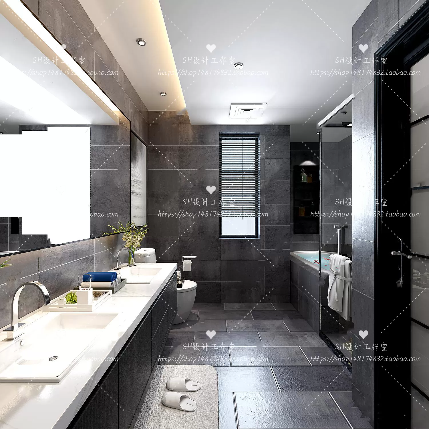 BATHROOM 3D SCENES – VRAY RENDER – 05 BATHROOM 3D SCENES – VRAY RENDER – 05