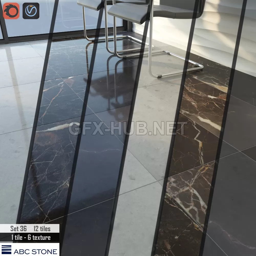 ABC stone Set 36 3D model – 204987