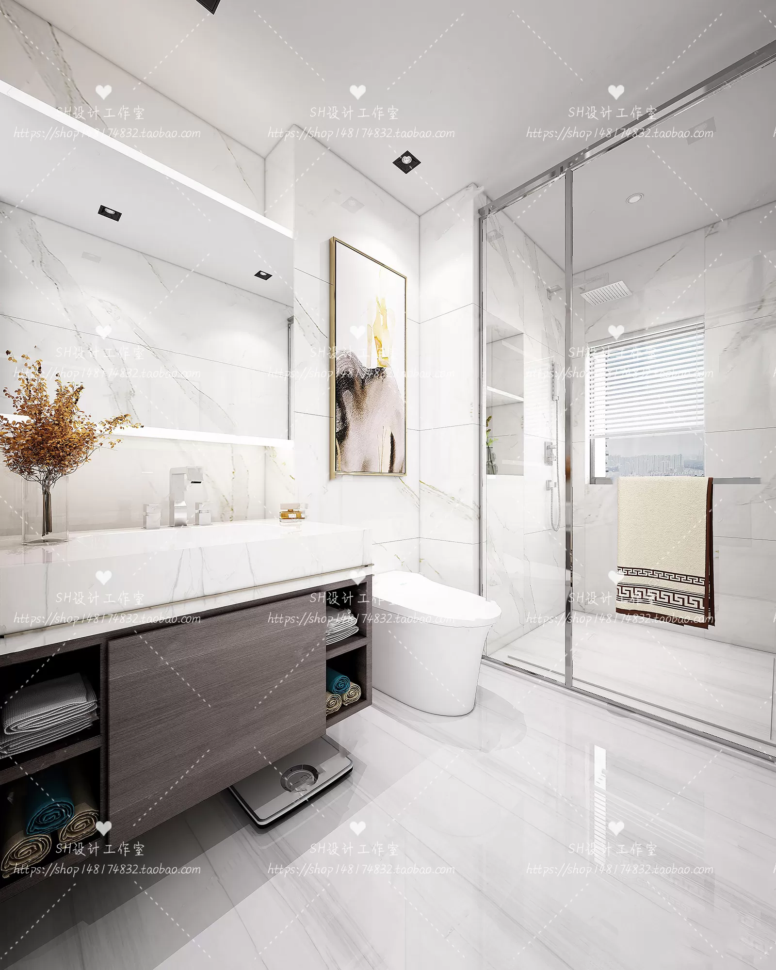BATHROOM 3D SCENES – VRAY RENDER – 10 BATHROOM 3D SCENES – VRAY RENDER – 10