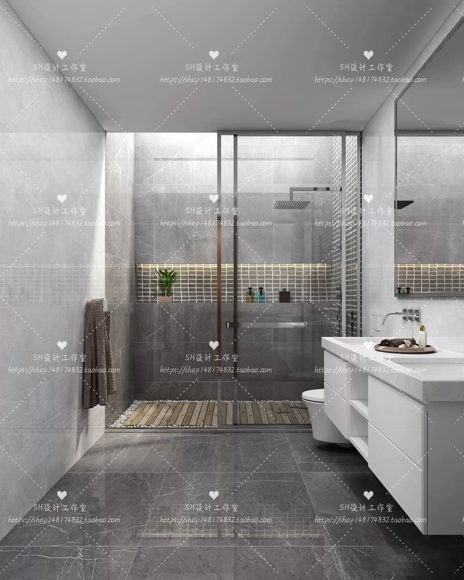 BATHROOM 3D SCENES – VRAY RENDER – 13 BATHROOM 3D SCENES – VRAY RENDER – 13