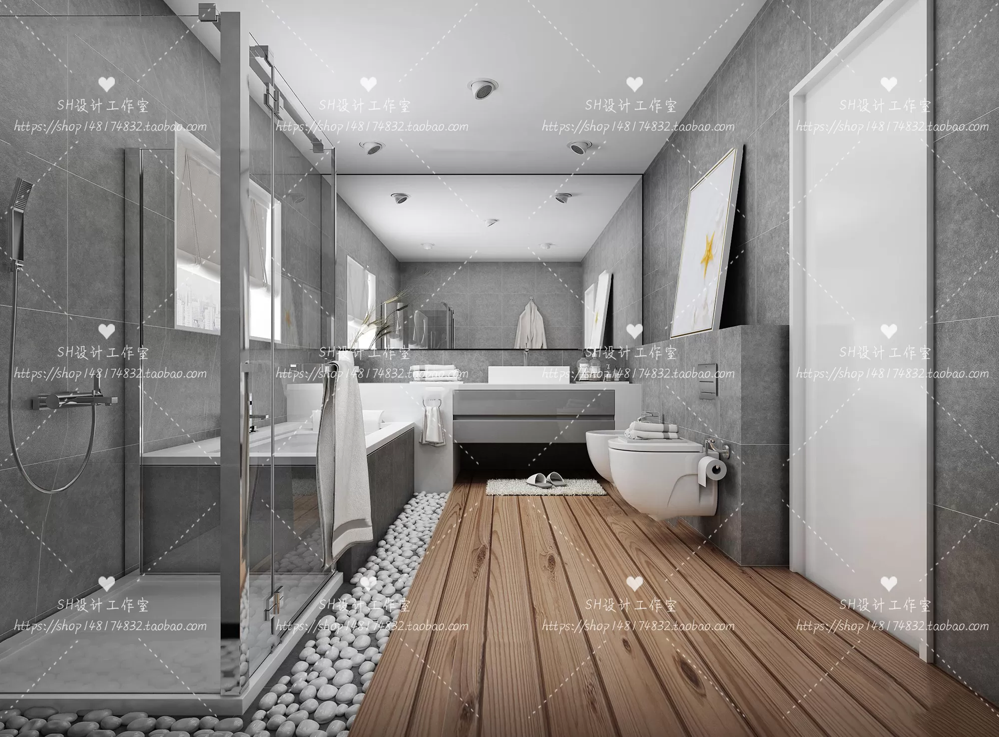 BATHROOM 3D SCENES – VRAY RENDER – 17 BATHROOM 3D SCENES – VRAY RENDER – 17