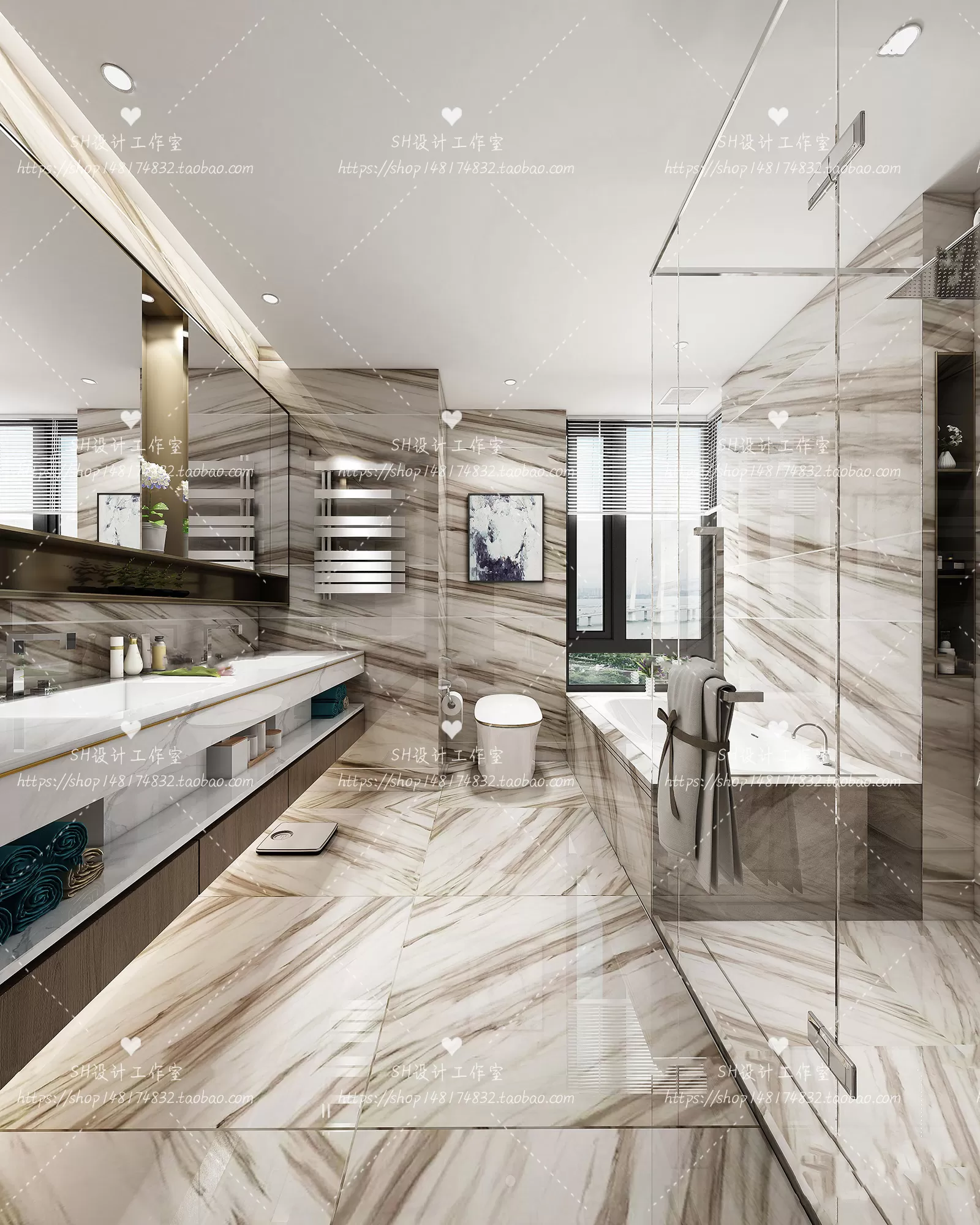 BATHROOM 3D SCENES – VRAY RENDER – 18 BATHROOM 3D SCENES – VRAY RENDER – 18